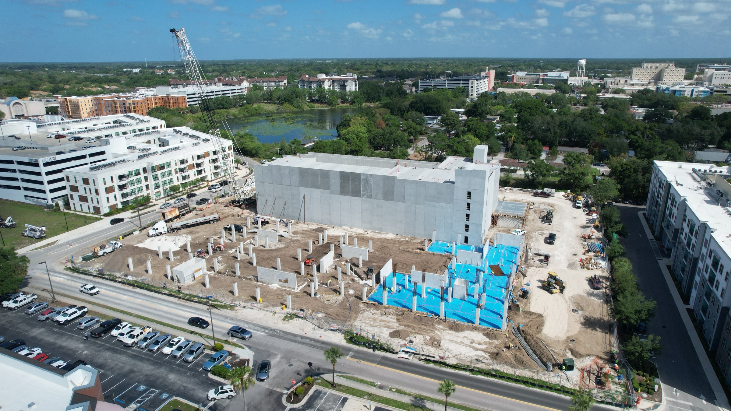 Aerial inspection — site progress